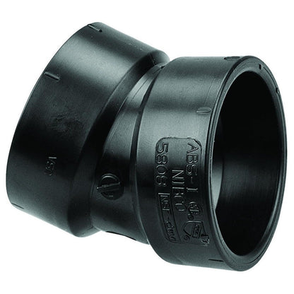 DWV 22.5 deg Elbow, 2 in, Hub, ABS
