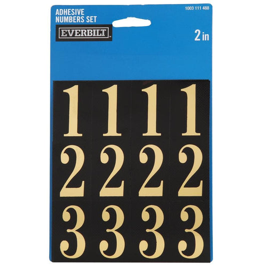 2 in. Self-Adhesive Mylar Number Set