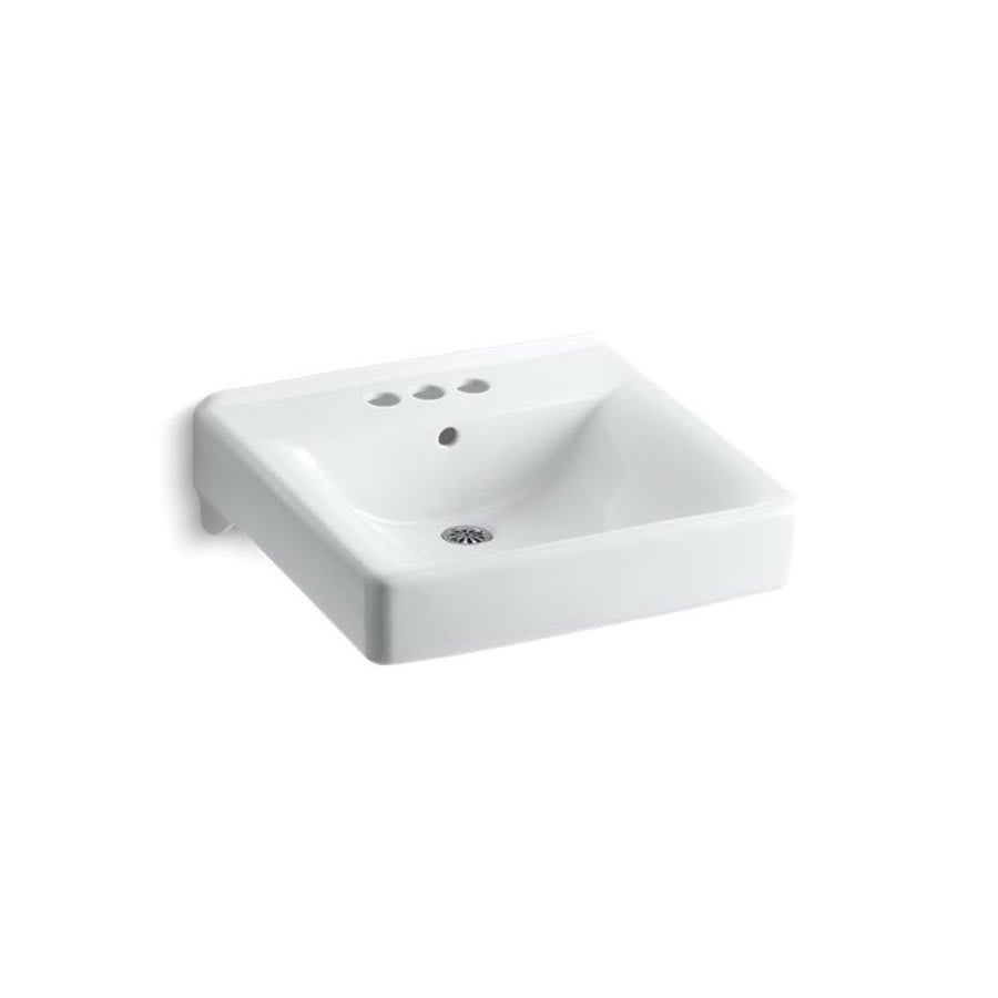 Soho® Wall Mount Lavatory Sink, ADA, 20 x 18 x 7 in, Vitreous China, White