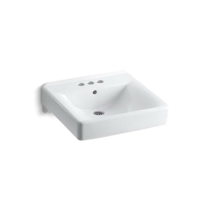 Soho® Wall Mount Lavatory Sink, ADA, 20 x 18 x 7 in, Vitreous China, White