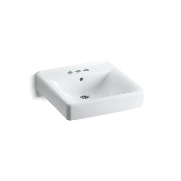 Soho® Wall Mount Lavatory Sink, ADA, 20 x 18 x 7 in, Vitreous China, White