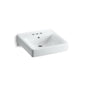 Soho® Wall Mount Lavatory Sink, ADA, 20 x 18 x 7 in, Vitreous China, White