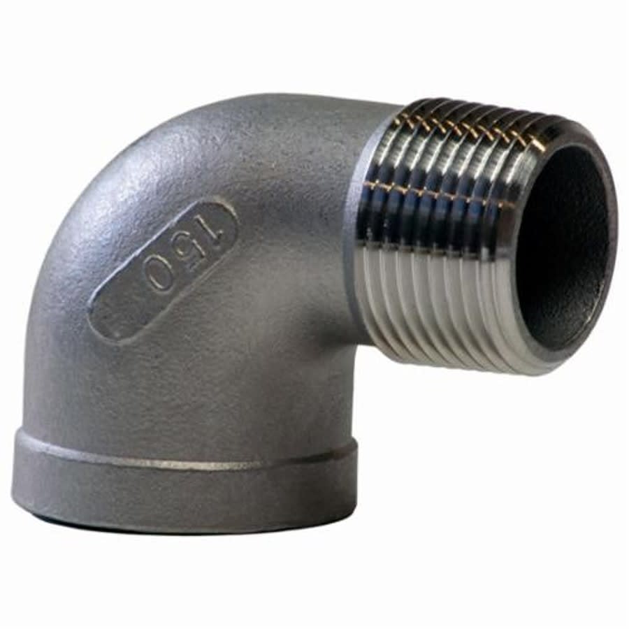 Street 90 deg Elbow, 3/8 in, MNPT x FNPT, 316/316L Stainless Steel, 150 lb