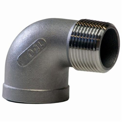 Street 90 deg Elbow, 1/2 in, FNPT x MNPT, 304/304L Stainless Steel, 150 lb