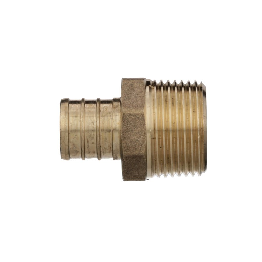 Male Adapter, 1 in, Crimp PEX x MNPT, Brass