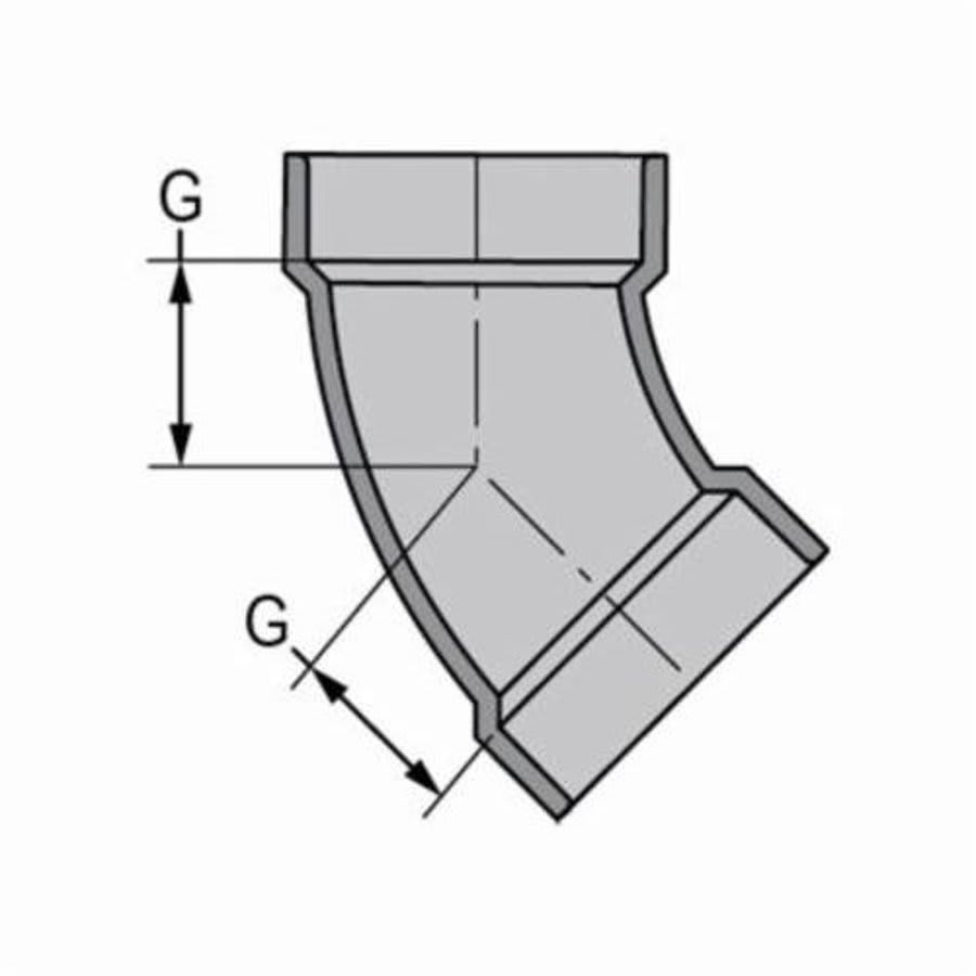 LabWaste® Acid Waste 45 deg Elbow, 4 in, CPVC