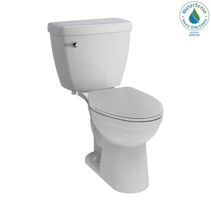 Foundations 2-Piece 1.28 GPF Single Flush Elongated Toilet in White