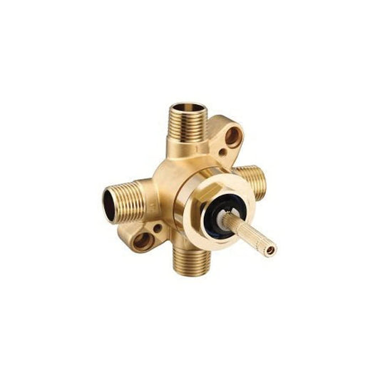 M-Pact™ M-Core™ 3-Port 3/6 Function Transfer Valve, 1/2 in, CC/IPS Inlet x 1/2 in, CC/IPS Outlet, Brass Body