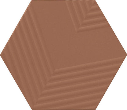 Rhyme and Reason Warm Terracotta Hexagon 4X4 Matte