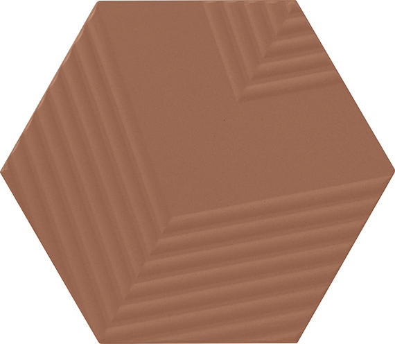 Rhyme and Reason Warm Terracotta Square, Ripple Mix 6X6 Matte