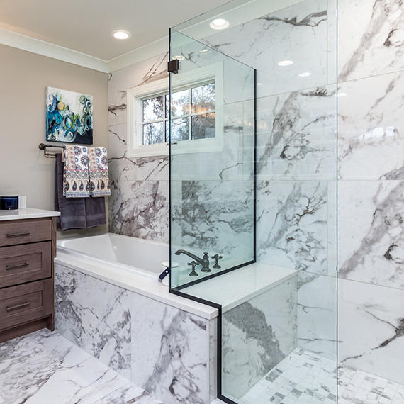 Marble Attache Calacatta Rectangle 24X48 Polished