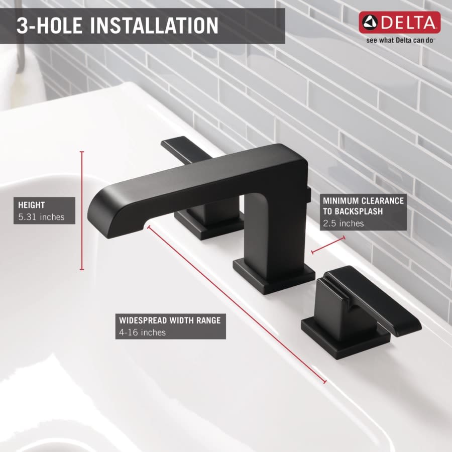 Ara 1.2 GPM Widespread Bathroom Faucet - Includes Metal Pop-Up Drain Assembly