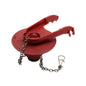 Universal Adjustable Toilet Flapper, 2 in, Rubber, Red