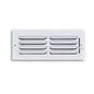 1-Way Curved Blade Supply Register, 12 x 4 in, Horizontal Blades, 7/8 in Spacing, Multi Shutter Damper, Steel, White