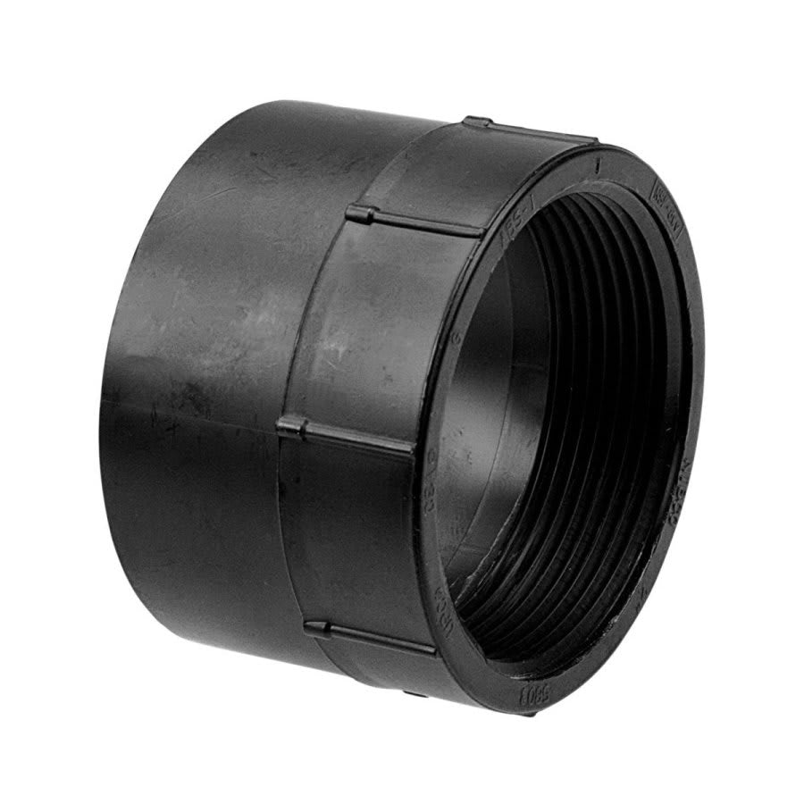 DWV Female Adapter, 3 in, Hub x FNPT, ABS