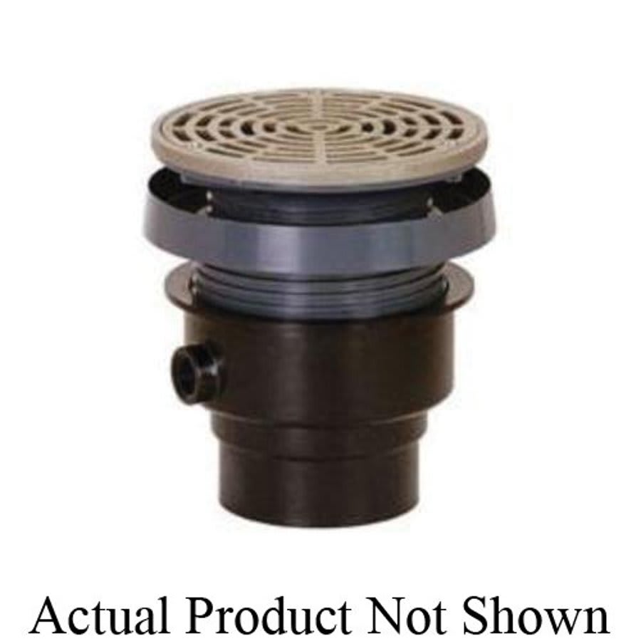 832 Trap Primer Floor Drain, 4 in Outlet, Socket, 6-1/2 in Round Nickel Bronze Top