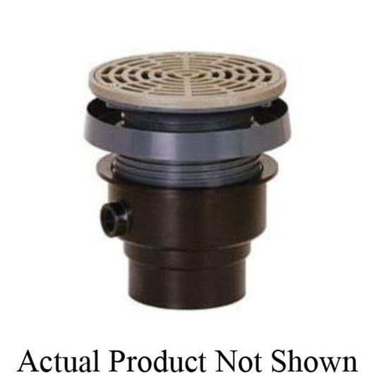 832 Trap Primer Floor Drain, 4 in Outlet, Socket, 6-1/2 in Round Nickel Bronze Top