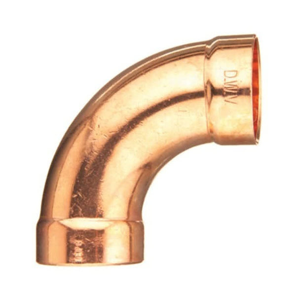 DWV Long Turn 90 deg Elbow, 2 in, C, Copper