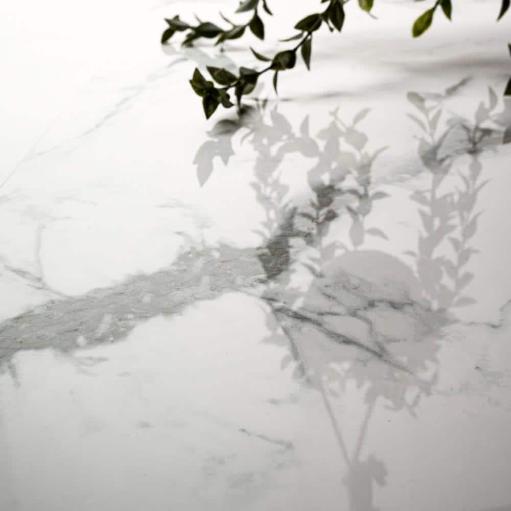 Carrara 12 in. x 24 in. Polished Porcelain Stone Look Floor and Wall Tile (16 sq. ft./Case)