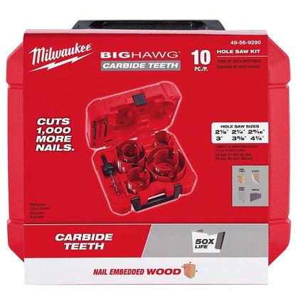 BIG HAWG™ Hole Saw Kit, 10 Pieces, Carbide