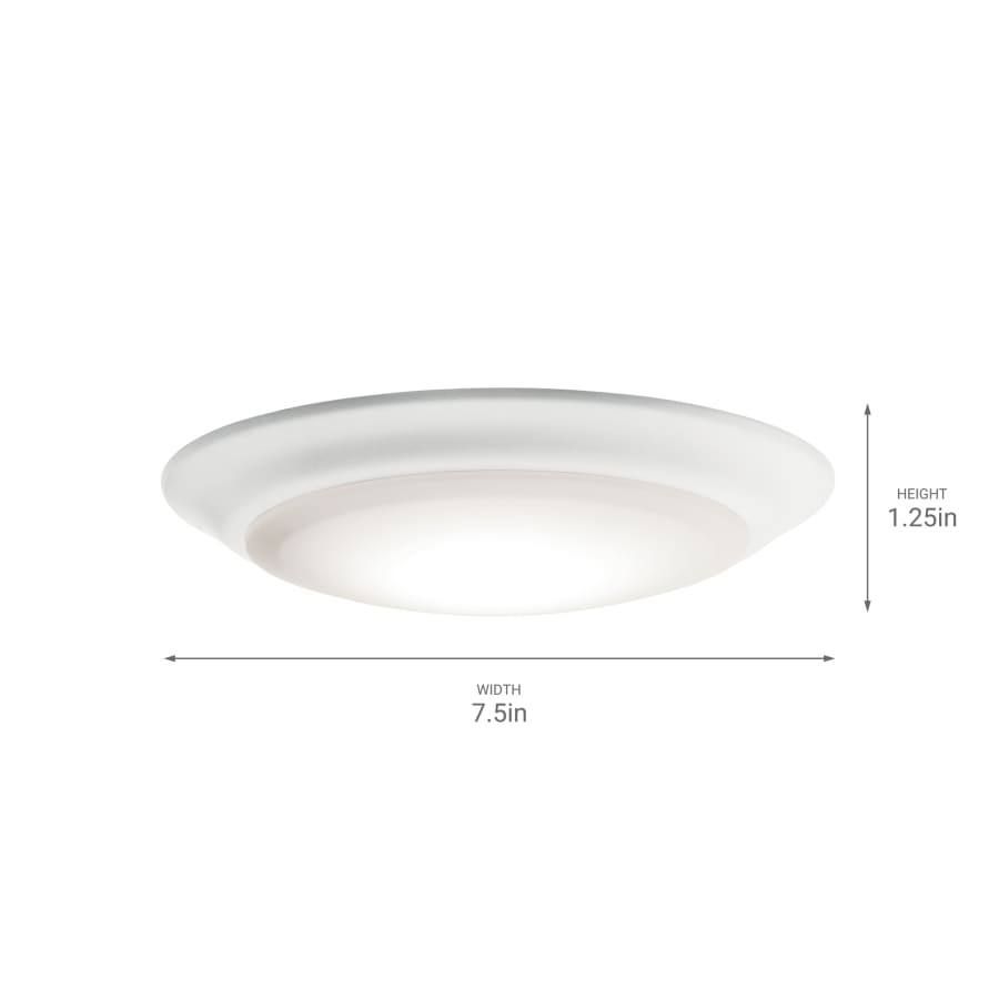 Gen I 8" Wide LED Flush Mount Bowl Ceiling Fixture - 2700K