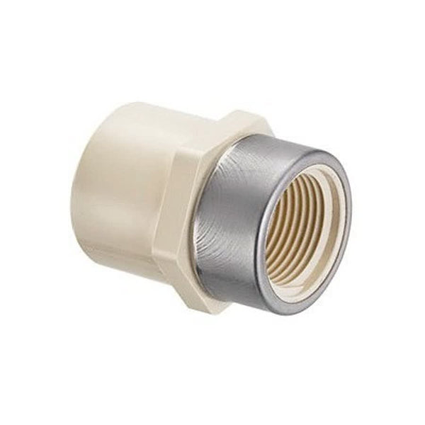 Female Adapter, 3/4 in, Socket x Stainless Steel Reinforced FNPT, SCH 40/STD, CPVC