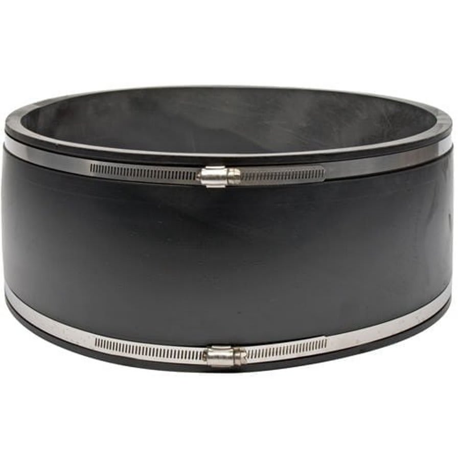 Transition Coupling, 12 in, Clay x Clay, Flexible PVC