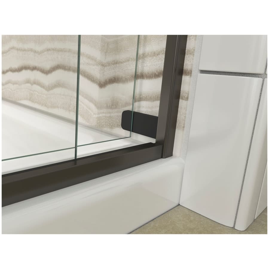 Levity 62" High x 59-5/8" Wide Bypass Frameless Tub Door with Clear Glass