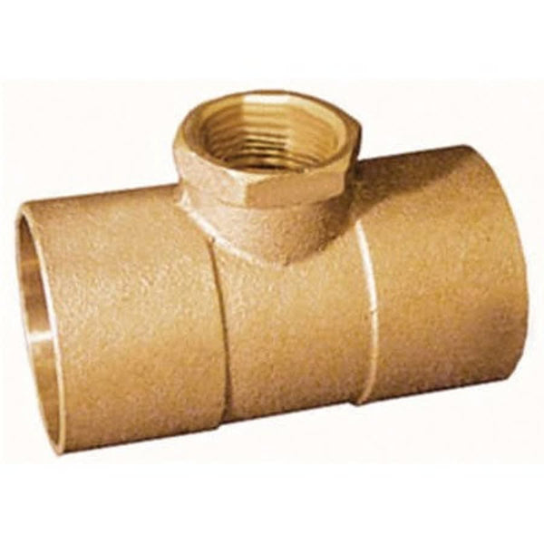 Tee, 1-1/4 x 1-1/2 x 1 in, C x C x FNPT, Copper