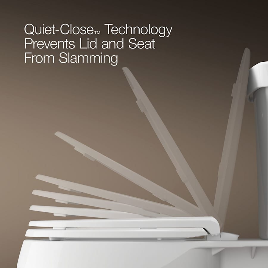 Stonewood Round Closed-Front Toilet Seat with Soft Close