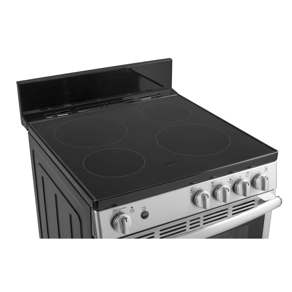 24"W Electric Smooth  Range Stainless Steel