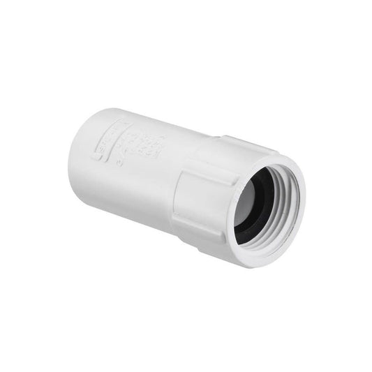 Hose Female Adapter, 3/4 in, Female Hose Threaded Swivel x Socket, SCH 40/STD, PVC