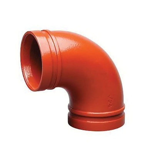 11 Series 45 deg Elbow, 3 in, Groove, Ductile Iron, Hot Dipped Galvanized