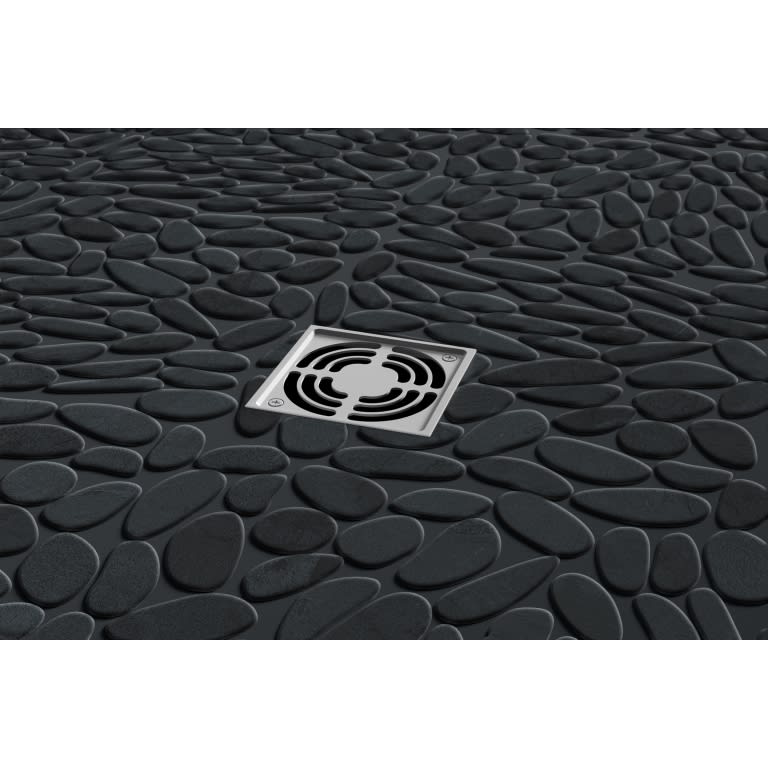 FLAT RIVERA PEBB BK 12X12 MSH
