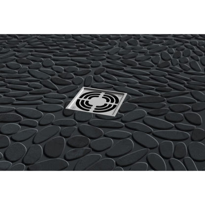 FLAT RIVERA PEBB BK 12X12 MSH