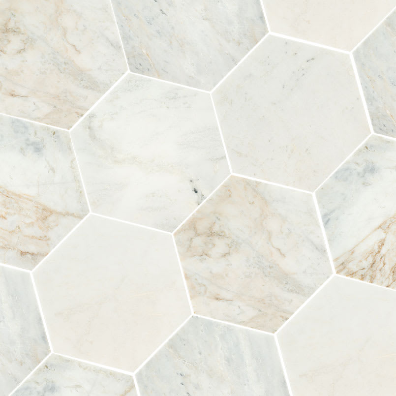 ARABESCATO VENATO 8" HEXAGON HONED