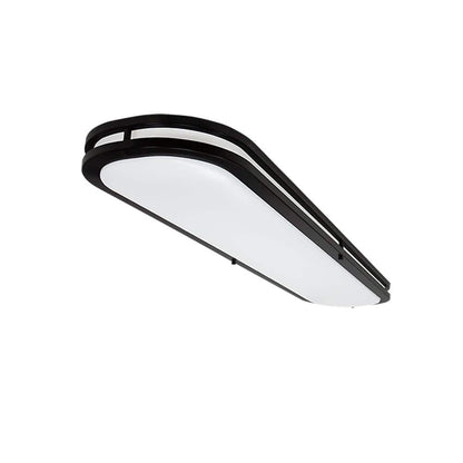 46 in. x 10 in. Matte Black Orbit LED Flush Mount Ceiling Light 4160 Lumens 3000K 4000K 5000K Dimmbable