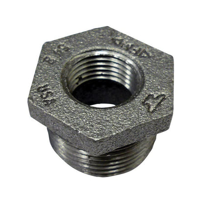 Hex Head Bushing, 1-1/2 x 1-1/4 in, MNPT x FNPT, 150 lb, Malleable Iron, Galvanized