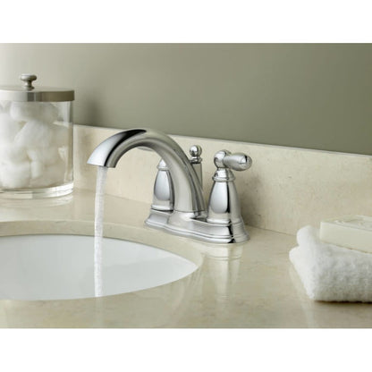 Brantford Double Handle Centerset Bathroom Faucet - Pop-Up Drain Assembly and Valve Included