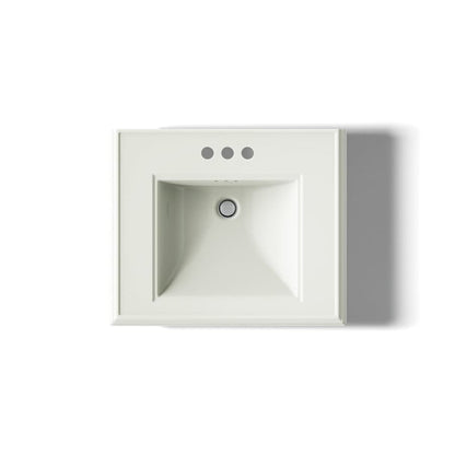 Memoirs Classic 24" Fireclay Pedestal Bathroom Sink with 3 Holes Drilled and Overflow