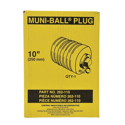 Muni-Ball® Original Pneumatic Pipe Plug, 10 in, Natural Rubber