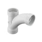 Combination Wye and 45 deg Elbow, 4 in, Hub, DWV, PVC