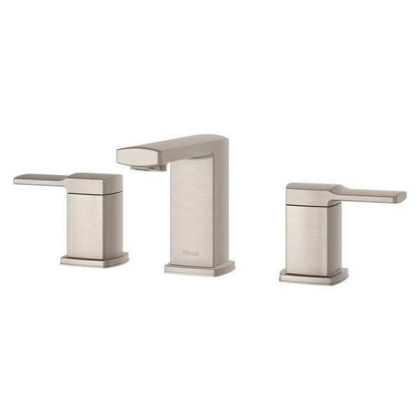 Deckard™ Widespread Lavatory Faucet, 2 Handle, 3-Hole, 1.2 gpm, Brushed Nickel