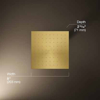Contemporary Square 8" Single Function 2.5 GPM Rainhead with MasterClean Sprayface and Katalyst Air-Induction Technology
