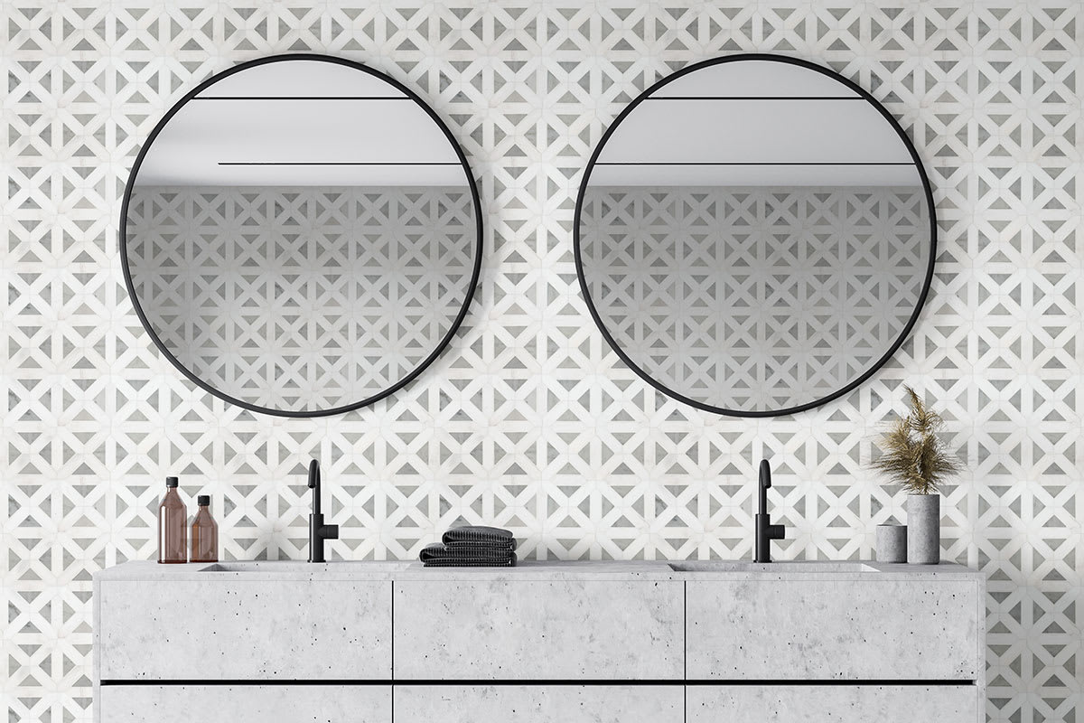 Bianco Dolomite Geometrica Polished