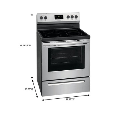 30 in. 5 Element Freestanding Electric Range in Stainless Steel