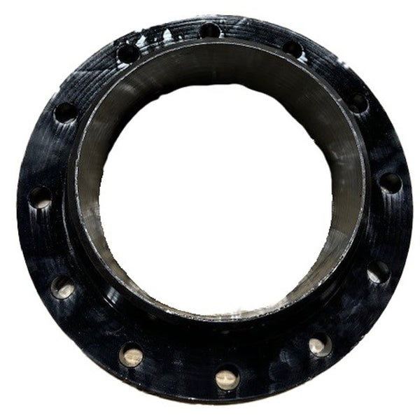 Raised Face Flange, 10 in, Weld Neck, 16 in OD, 12 Bolt Holes, 150 lb, Carbon Steel, Buy American