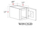 Wall Cabinet - 9"W x 12"H x 12"D Glass Door Only