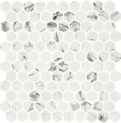 Uptown Glass Posh Resort Hexagon 1X1 Matte