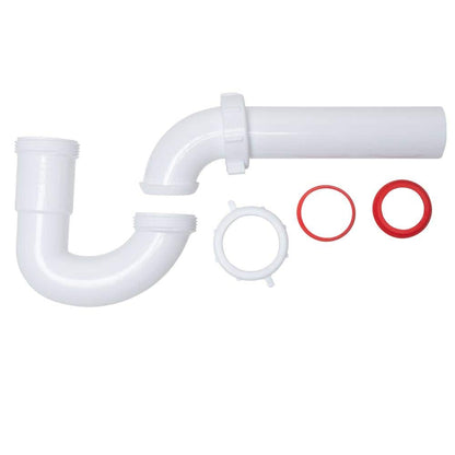 1-1/2 in. White Plastic Sink Drain P- Trap